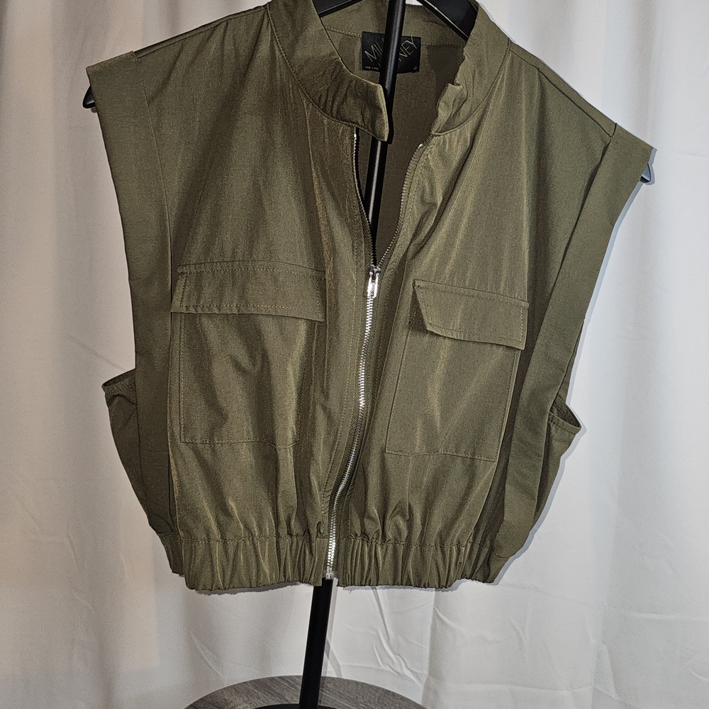 Stylish Olive Green Women's Vest